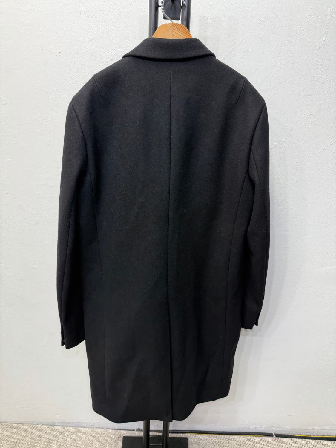 정품) 올세인츠 남성 블랙 더블 버튼 코트 XL 상품이미지4