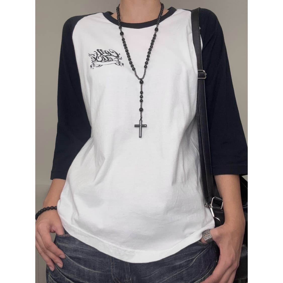 빈티지 펑크 락시크 y2k 나그랑 롱슬리브 상품이미지1