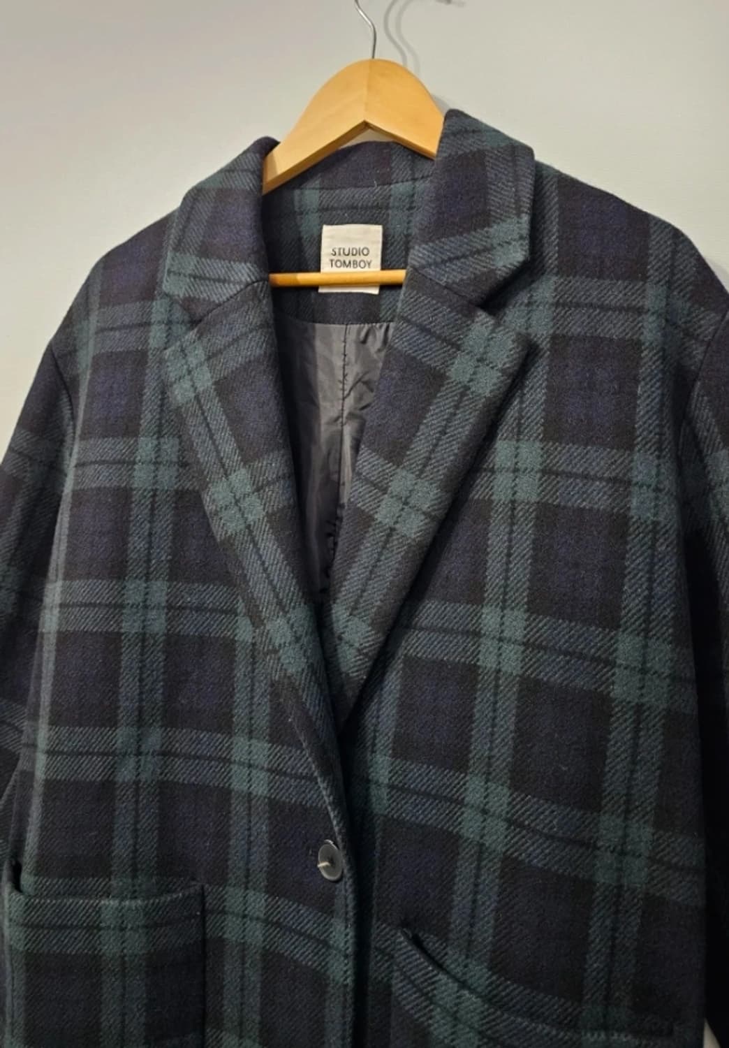 스튜디오 톰보이 체크 롱 코트 ~55 상품이미지1