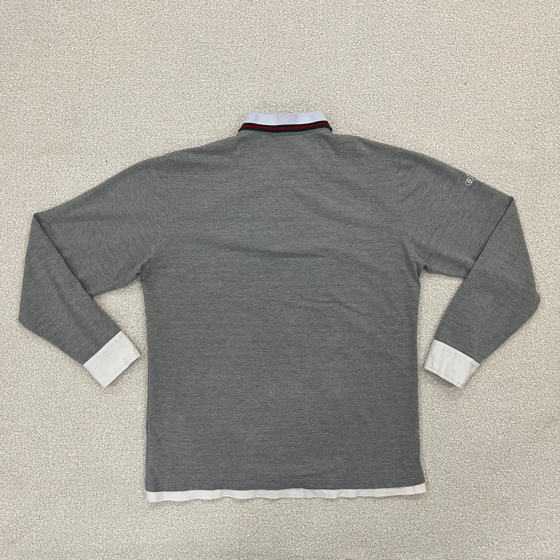 [XL] 남성 견장 패치 롱슬리브 긴팔 카라 티셔츠 3947 상품이미지2