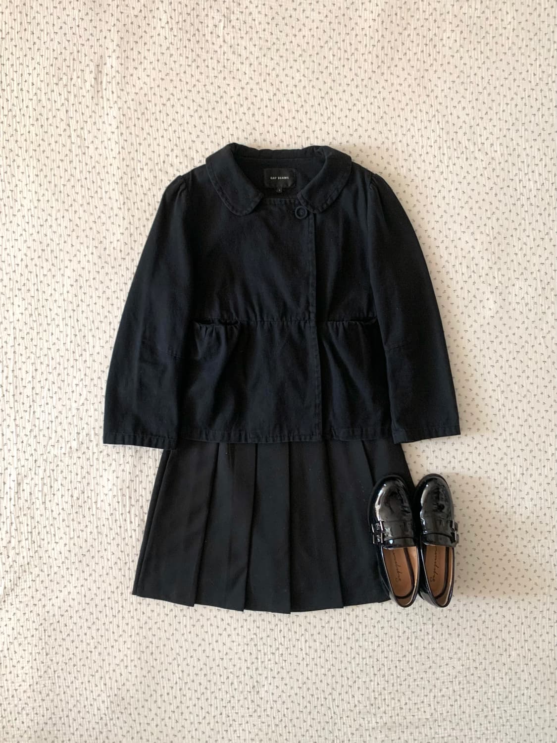 RAY BEAMS 둥근 카라 셔링 면 자켓 상품이미지7