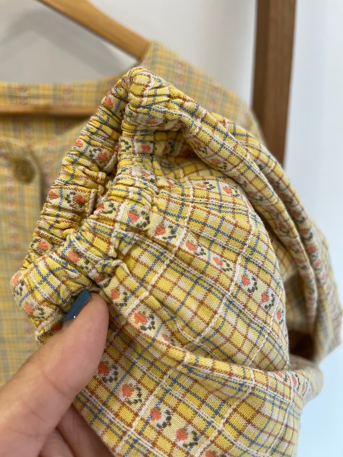 미키마우스 옐로우 체크무늬 셔츠 상품이미지2