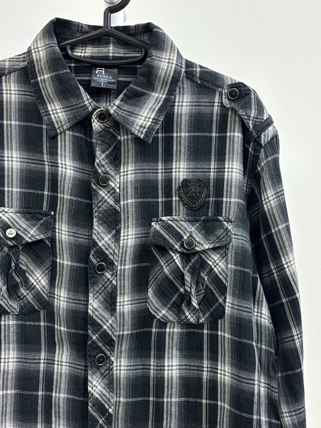 빈티지 펑크 체크 셔츠 상품이미지5