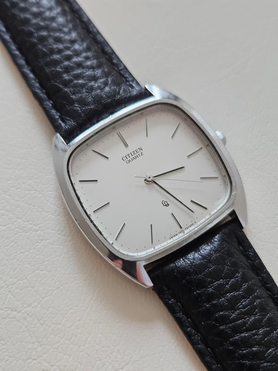 빈티지 시티즌 쿼츠 가죽 시계 상품이미지1