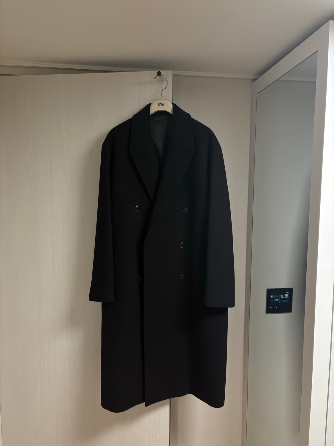 COOR 쿠어 MTR 오버핏 더블 블랙 롱 L사이즈 상품이미지3