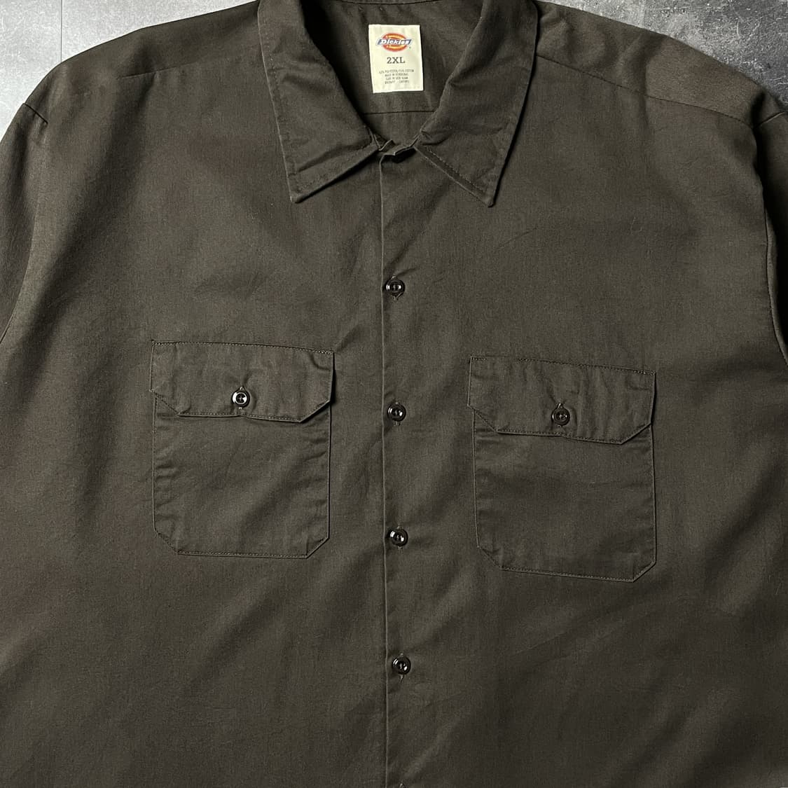 DICKIES 디키즈 빈티지 브라운 플랩포켓 워크 셔츠 A00897 상품이미지3