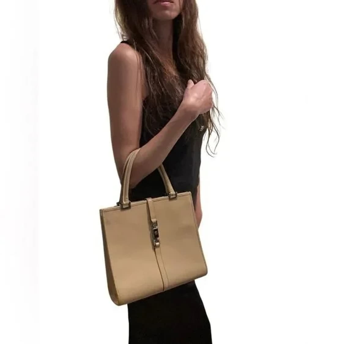 [감정서O] 구찌 빈티지 레더 재키백 베이지 상품이미지10