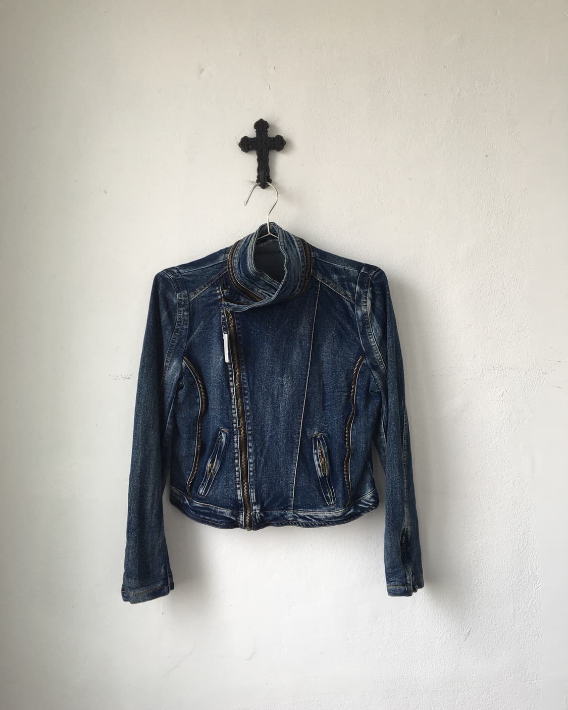 Denim high neck jacket 상품이미지2