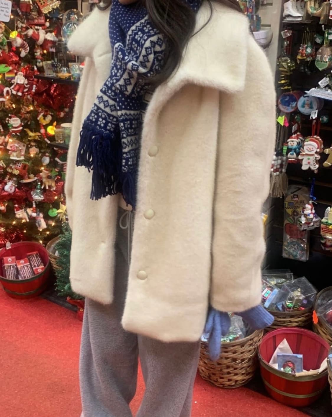 (새상품)파운더스 울먼 하프 퍼 코트 상품이미지10