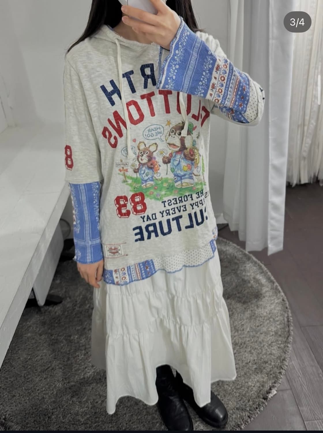 gluttans monkey printing hoodie 상품이미지3