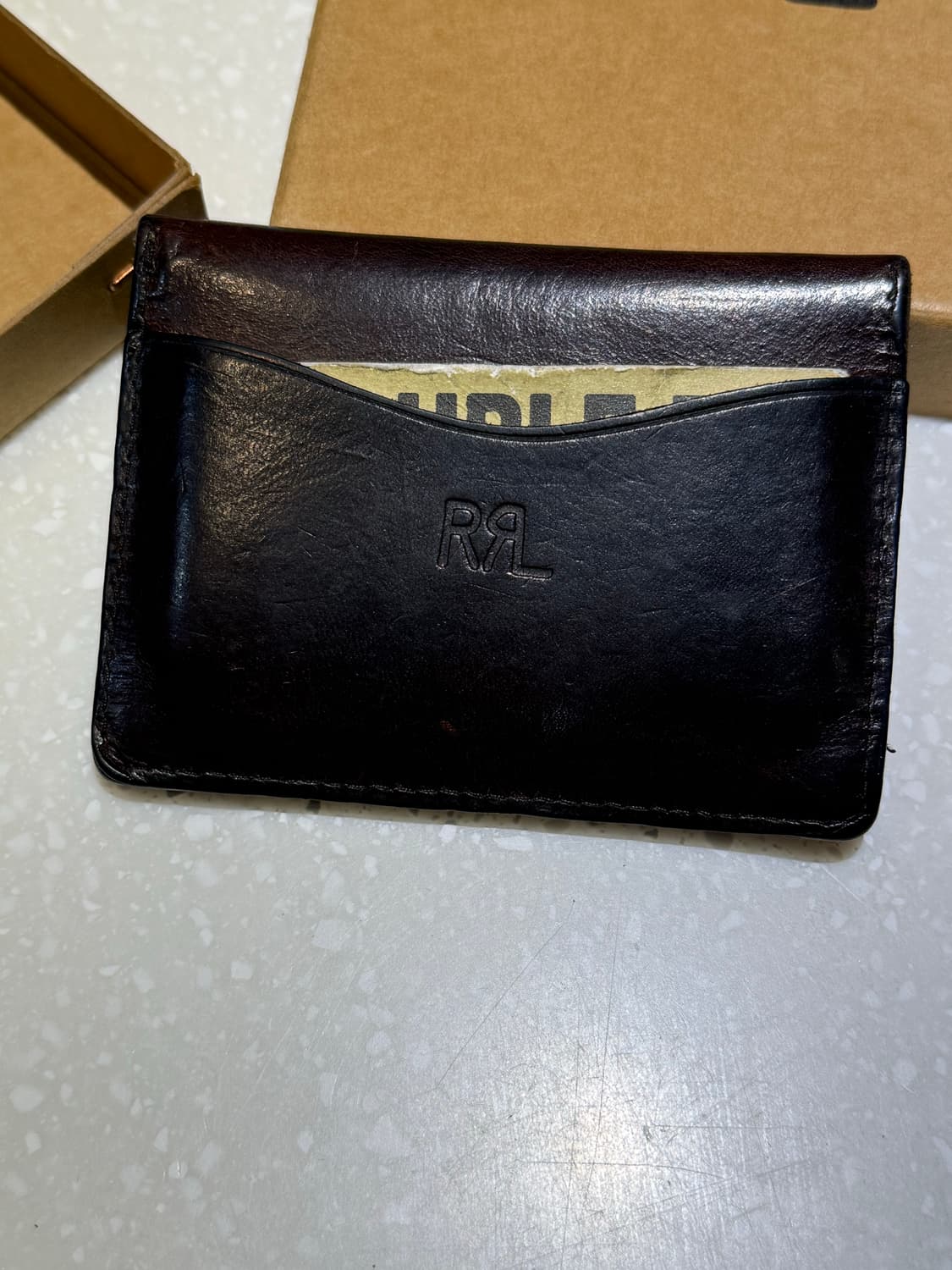 rrl 레더 콘초 카드지갑 상품이미지3