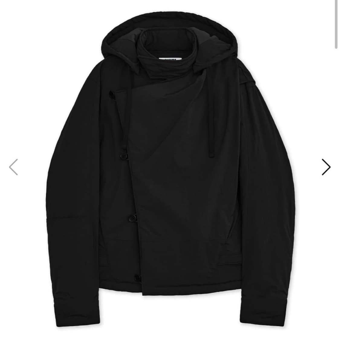 symm draped diagonal 패딩 검정 1size 상품이미지1
