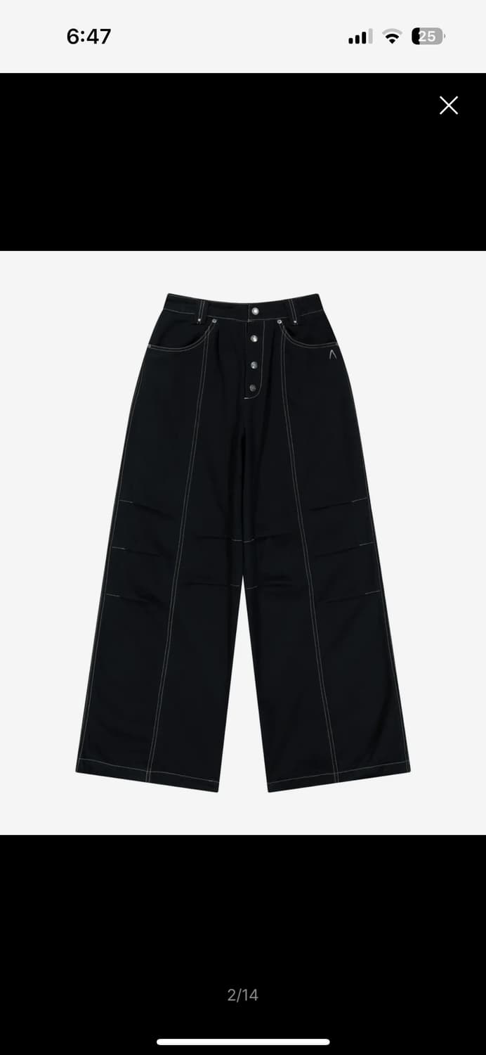 Aakam-Knee Pin-tuck Studded Cotton Pa 상품이미지4