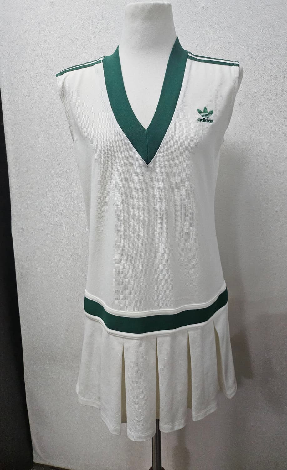 아디다스 아이보리 삼선 가디건  원피스 세트 S 90 상품이미지4