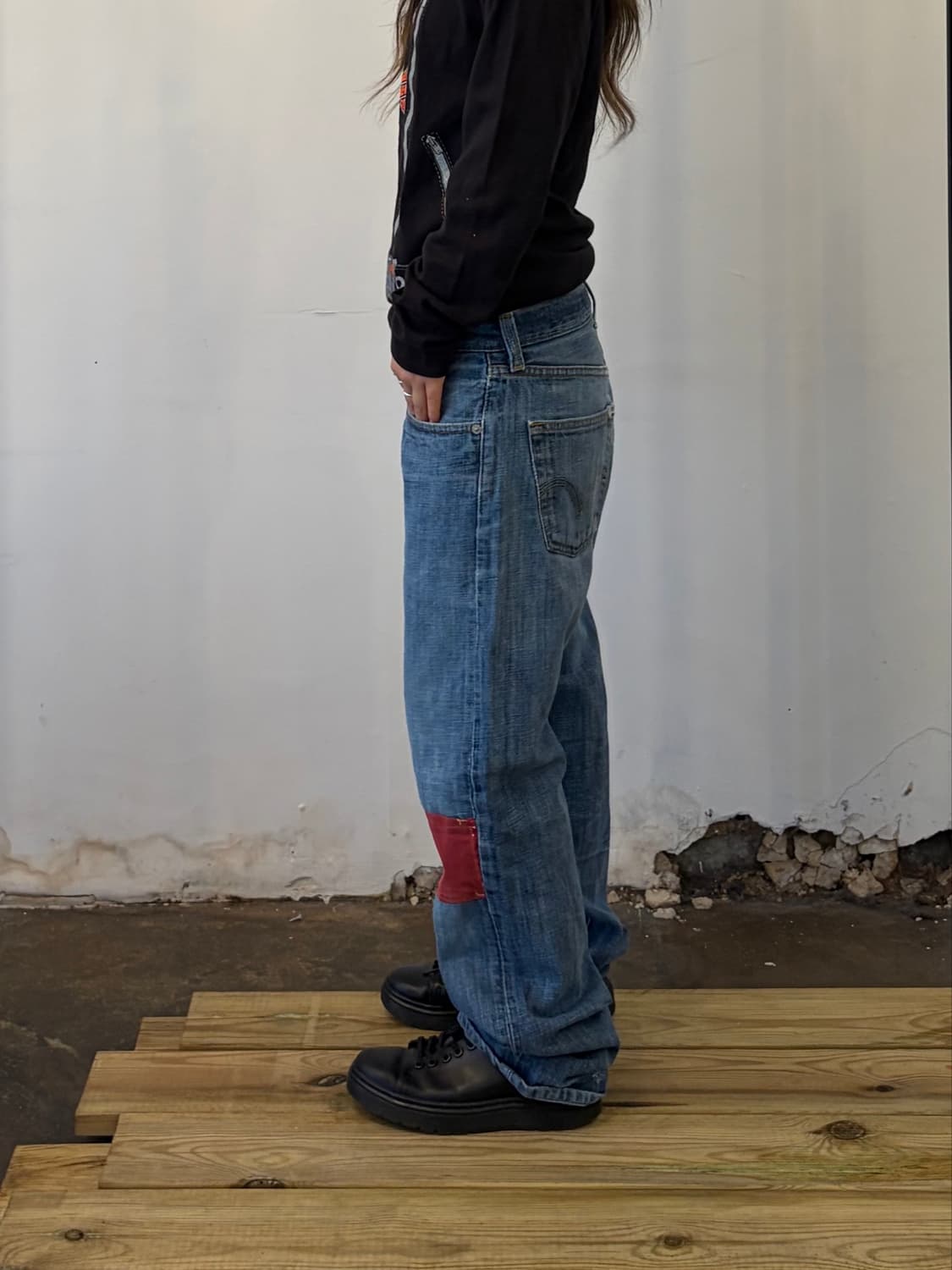 리바이스 501 리페어 커스텀 데님 팬츠 상품이미지4