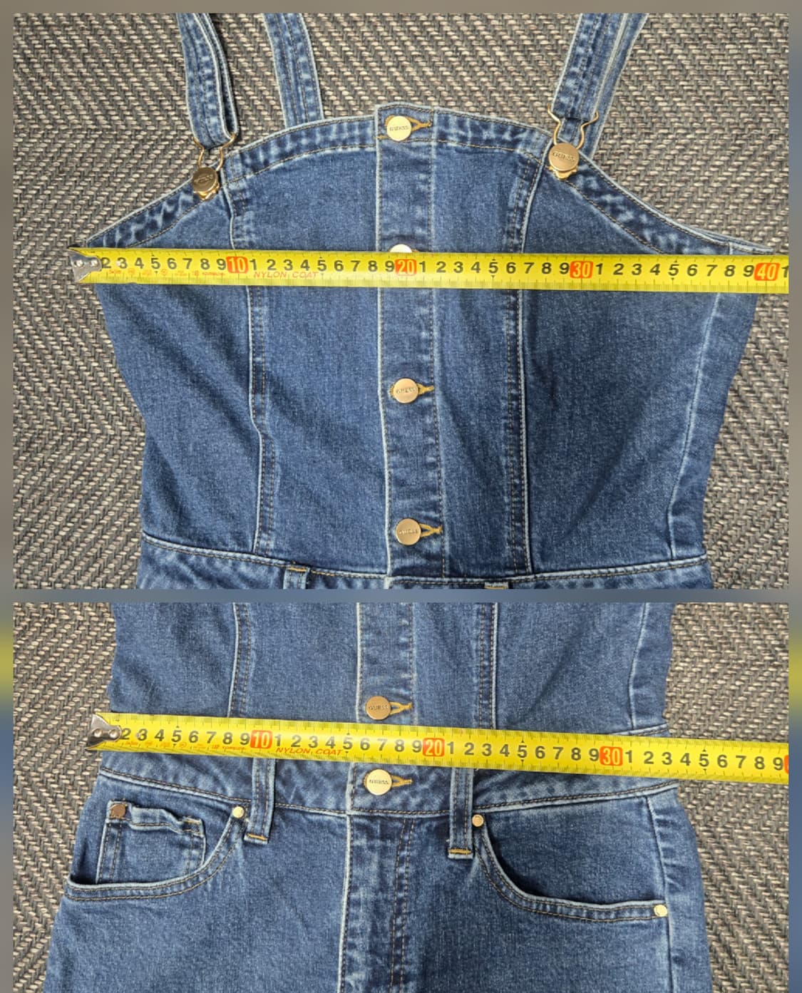 게스 데님 멜빵 바지 점프수트 스판청멜빵바지 상품이미지5