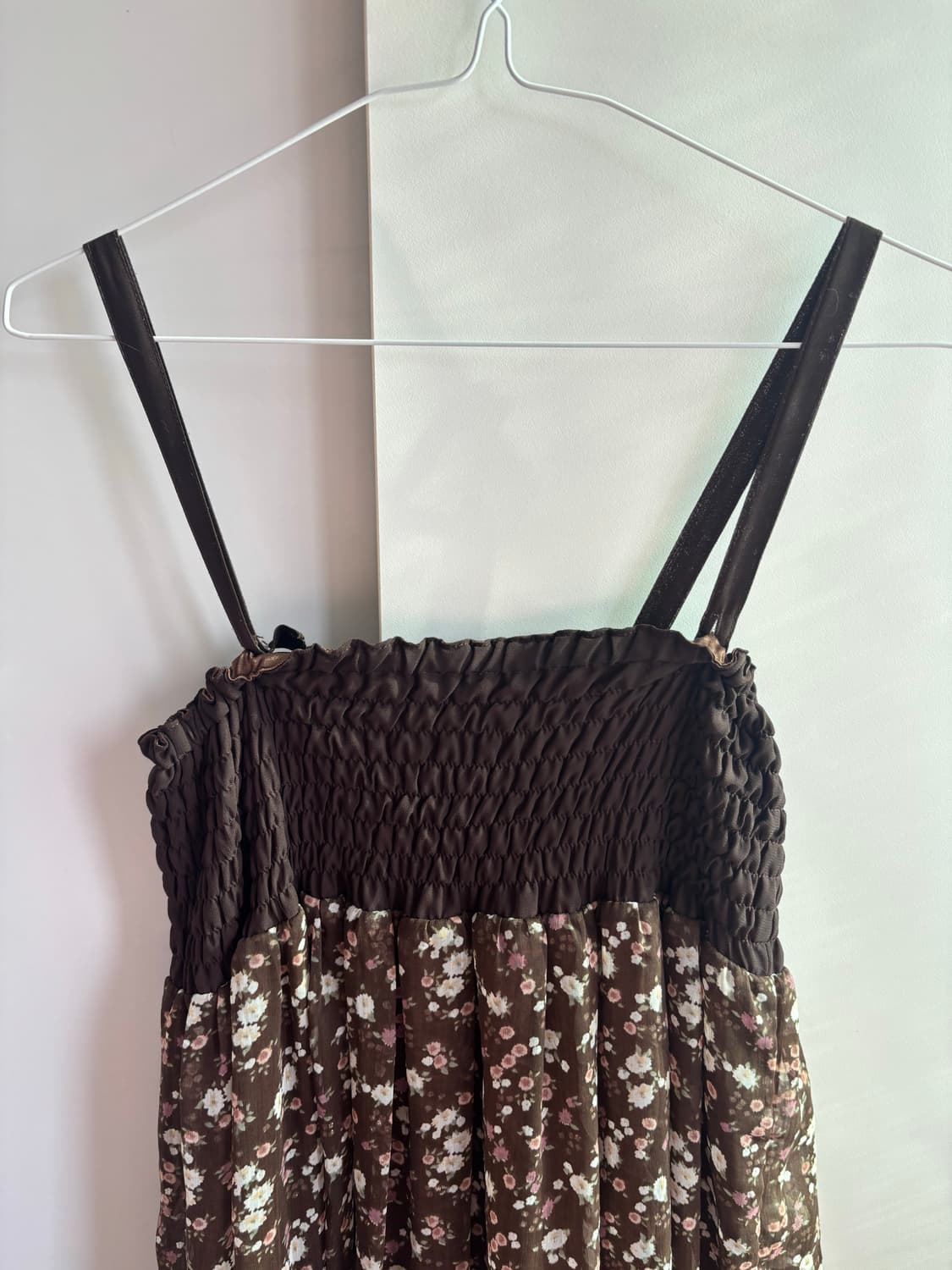 빈티지 플라워 무늬 미니 원피스 상품이미지3