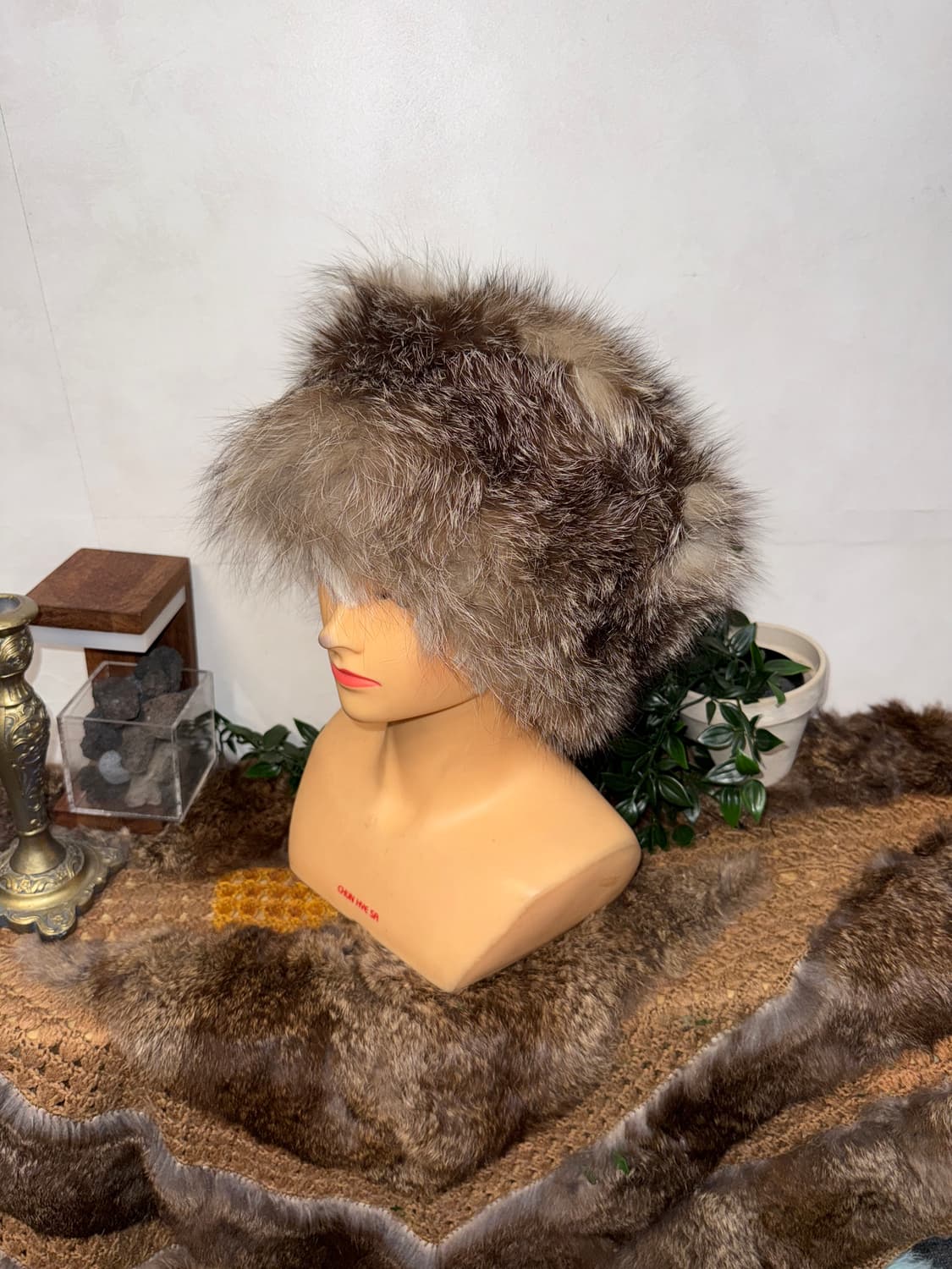 Mixed brown fox fur eskimo hat 상품이미지1