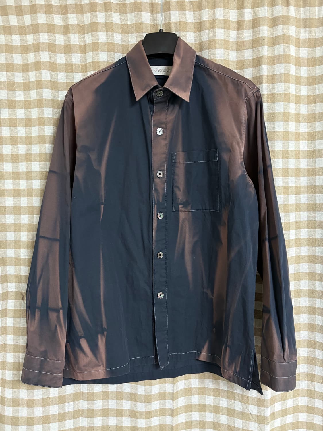 Jiyongkim 22aw 썬블리칭셔츠 미디움 상품이미지1