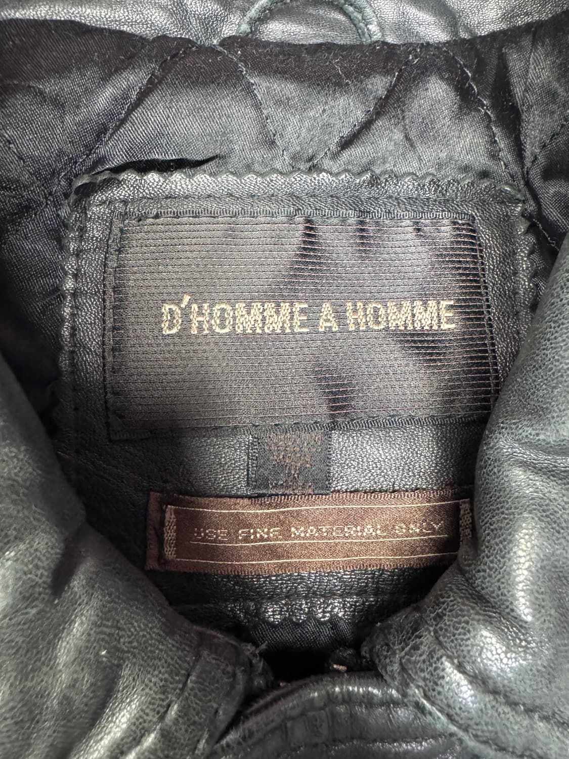 빈티지 DHOMME A HOMME 양가죽 레더 봄버 자켓 M 상품이미지3