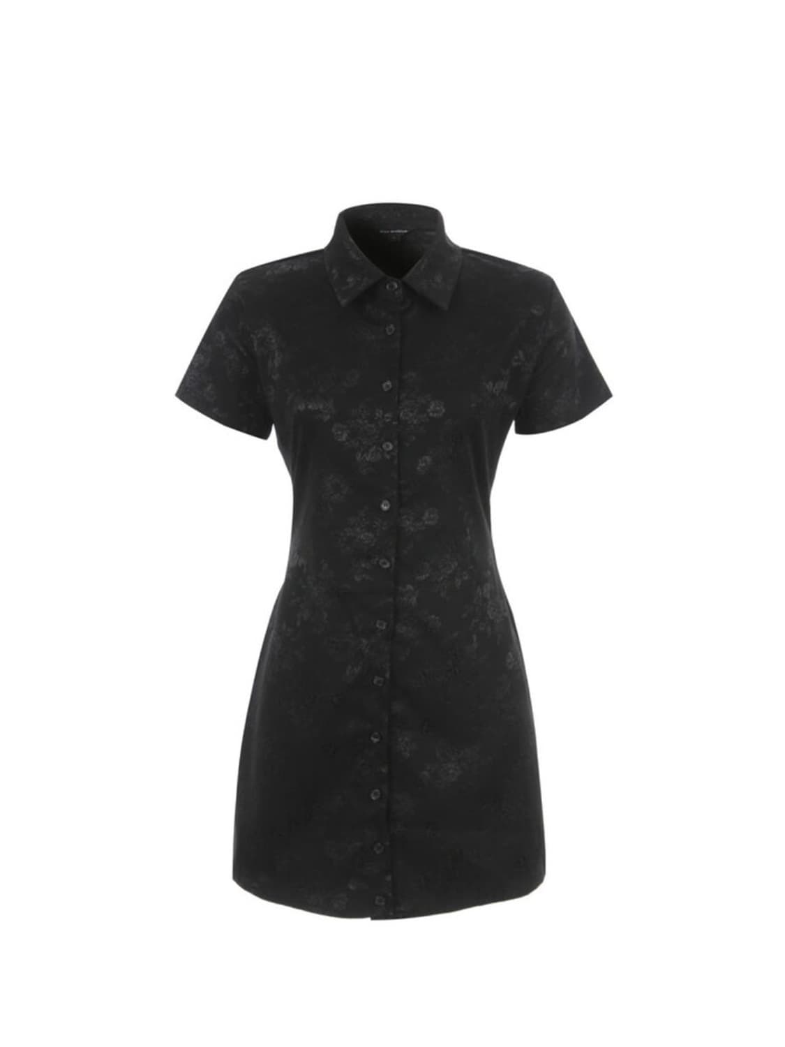 Wsc archive 자카드 셔츠 원피스 블랙 1사이즈 상품이미지1