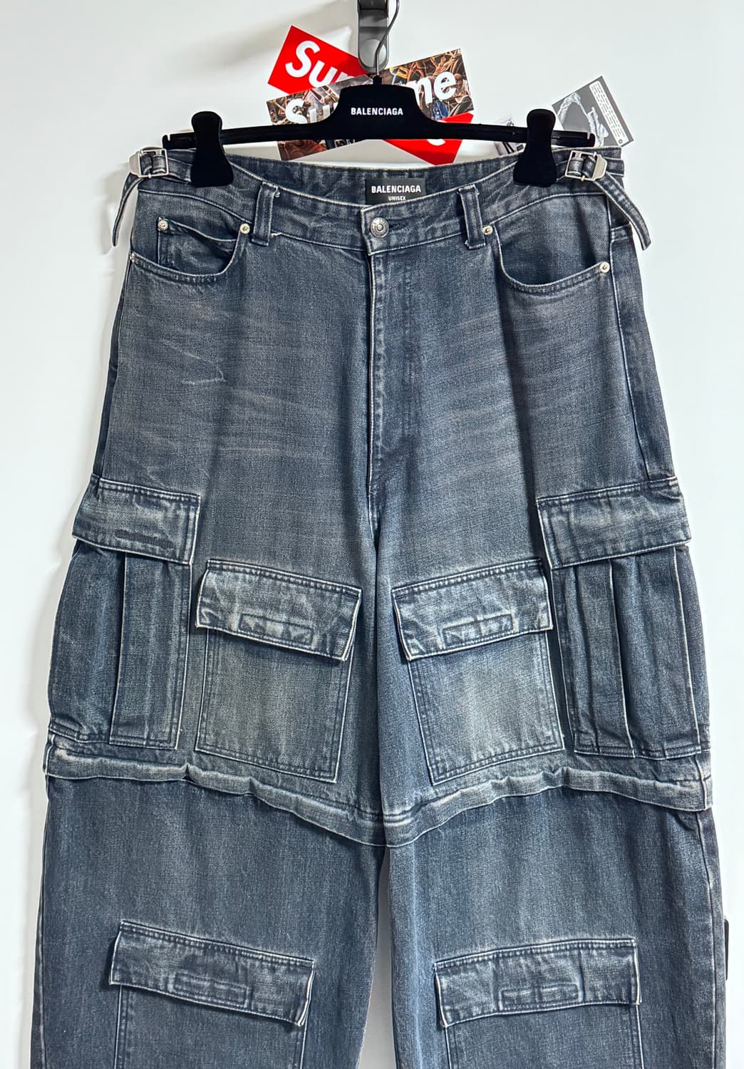 [32]발렌시아가 21AW 재패니즈 카고 데님 인디고 상품이미지2