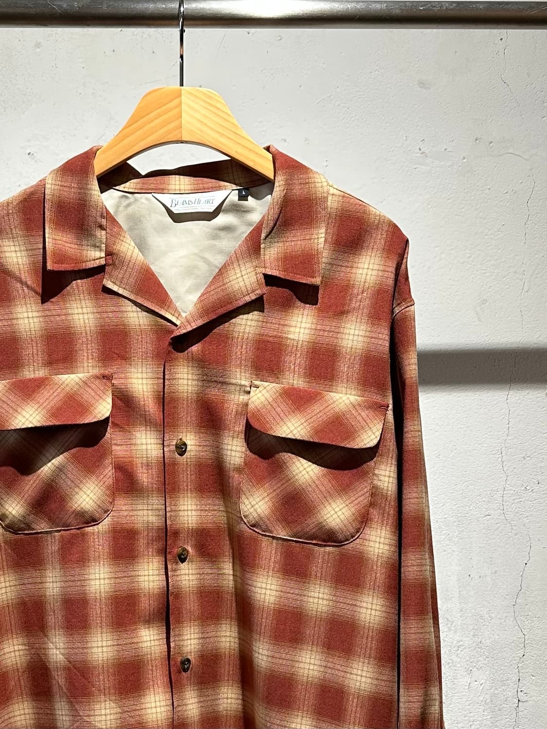Beams Rayon On Bray Check Shirt 상품이미지2