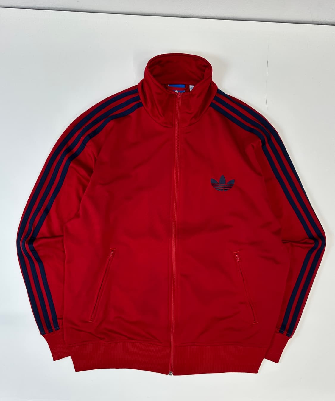 아디다스 110) 오버핏 버건디네이비 마룬 저지트랙탑 상품이미지1