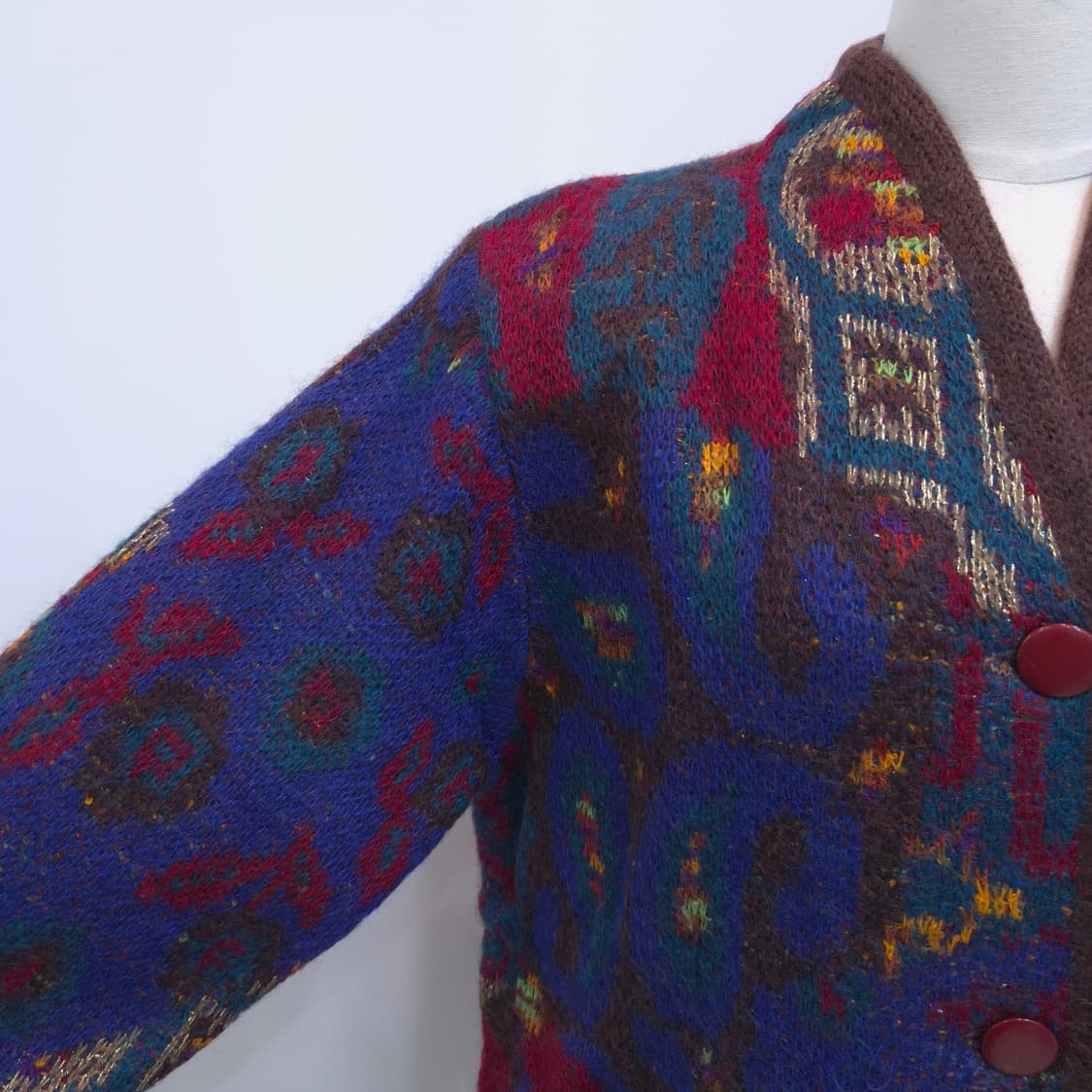 Kanebo Moi Bell 빈티지 모헤어 아트패턴 가디건
 상품이미지3