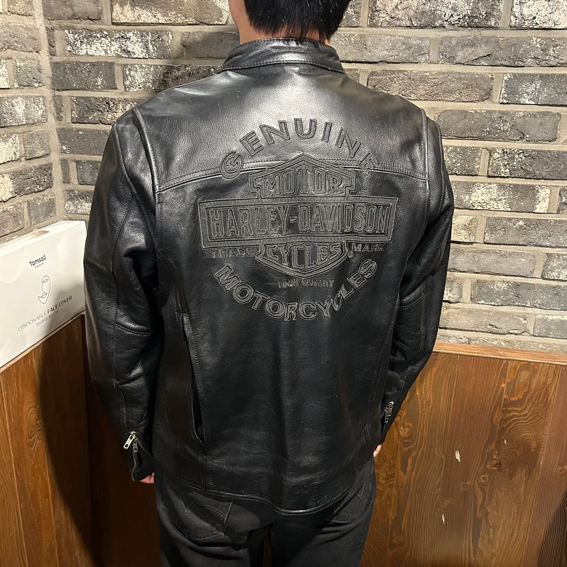 L) 할리데이비슨 입체 로고 리얼 가죽 라이딩 자켓 정품 상품이미지10