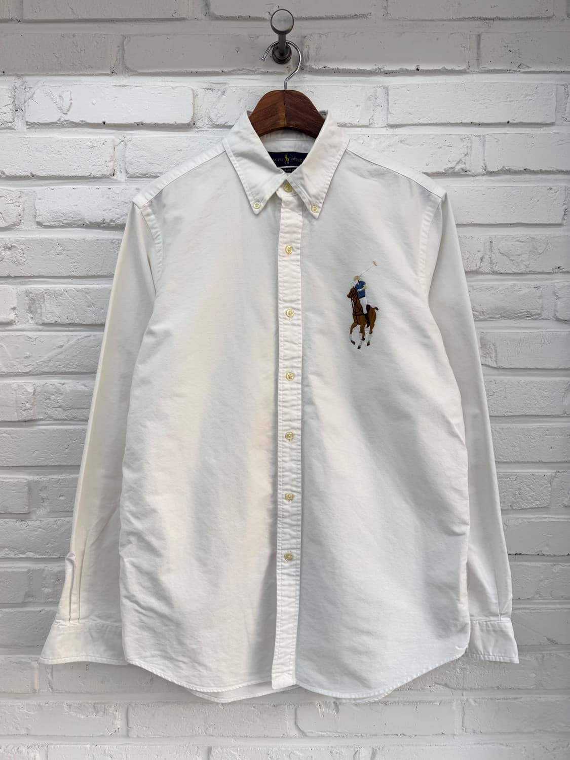 랄프로렌 화이트 빅포니 클래식핏 셔츠 상품이미지3