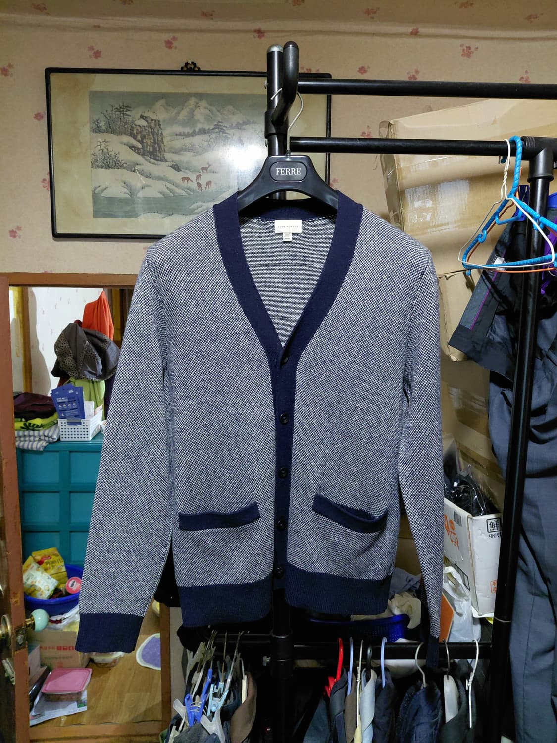 [클럽모나코]울100 가디건 M(95)사이즈 상품이미지1