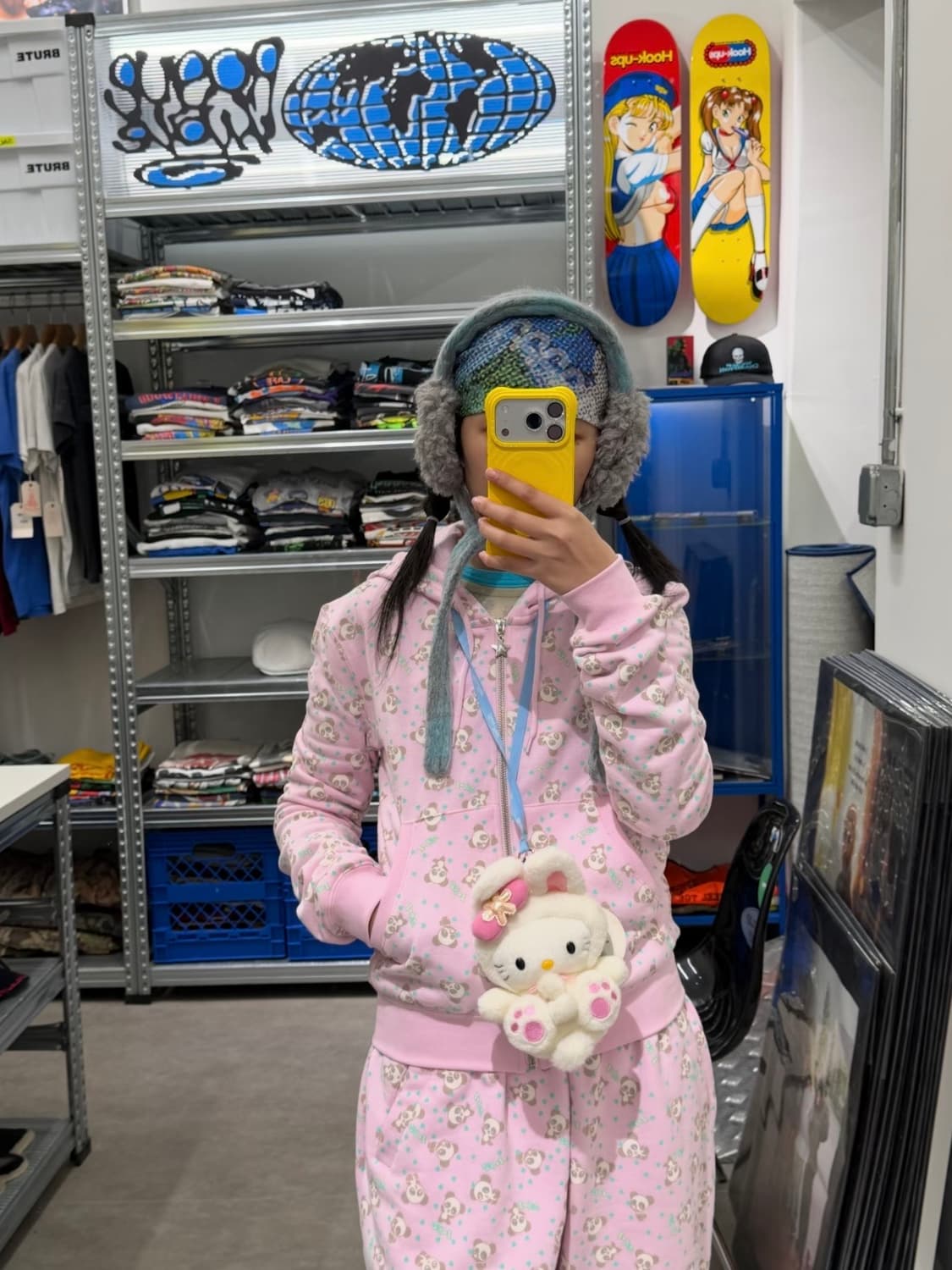 핑크 후드 집업 상품이미지3