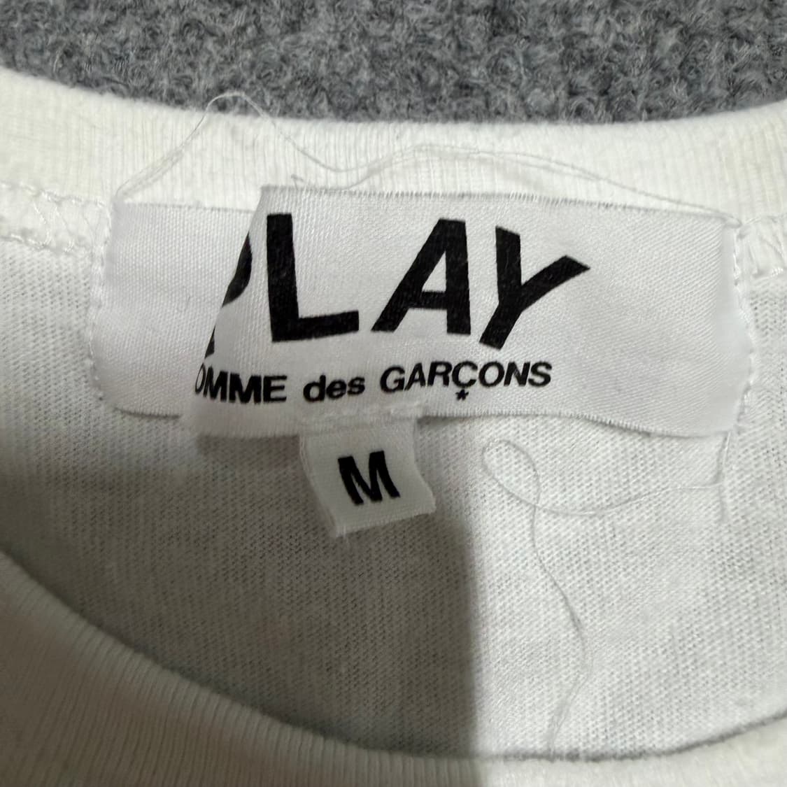 꼼데가르송 플레이 화이트 하트 반팔티 L 상품이미지3