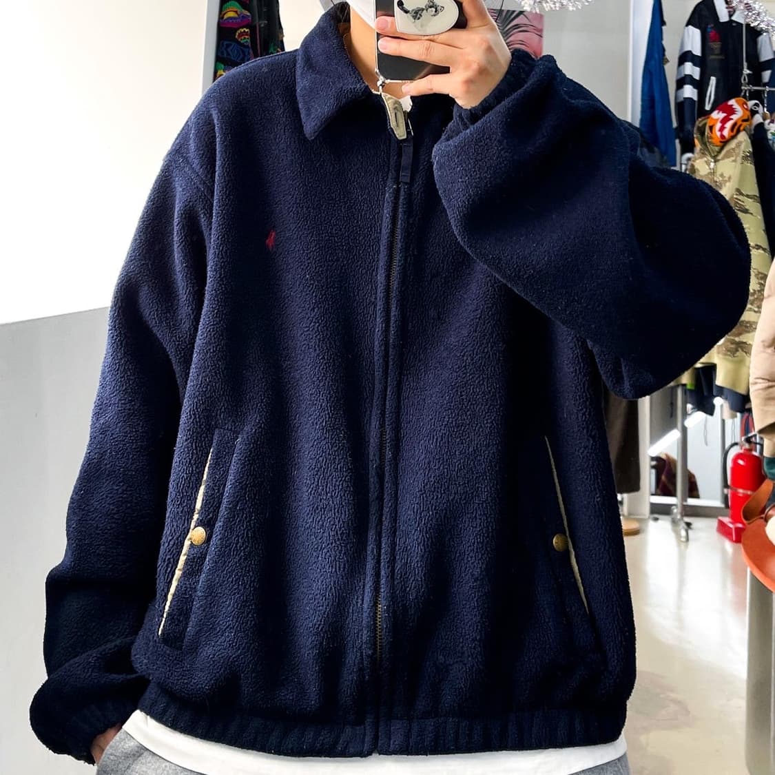 폴로 랄프로렌 기본 포니 네이비 폴라텍 플리스 자켓 상품이미지1