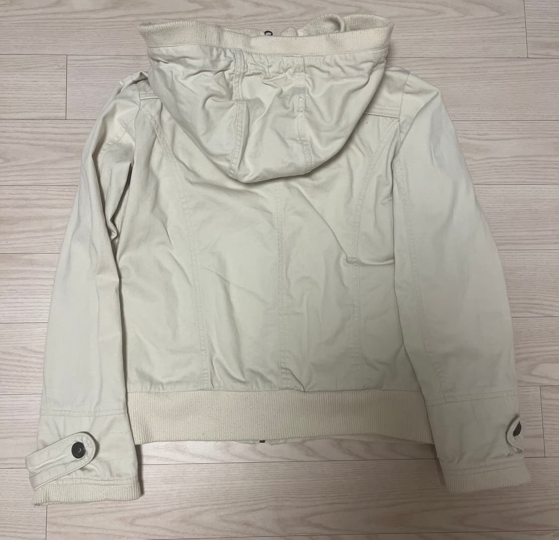 y2k button detail ivory hoodie jacket 상품이미지5