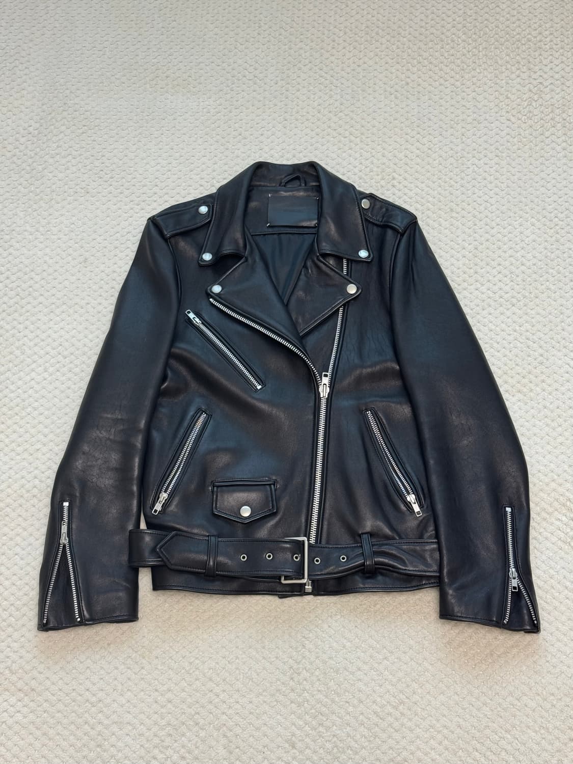 [비바스튜디오] 램스킨 소가죽 라이더자켓 M (55~66) 상품이미지1