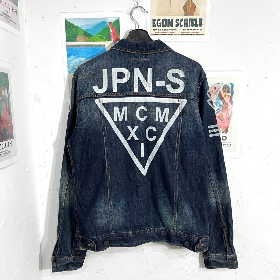 P&B 백프린팅 데님자켓 상품이미지2