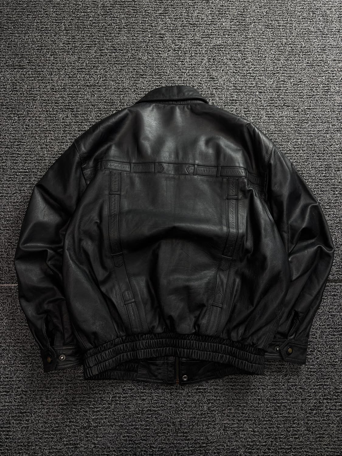 90s SILVIANG 아카이브 버클 디테일 에이징 램스킨 자켓 1786 상품이미지4