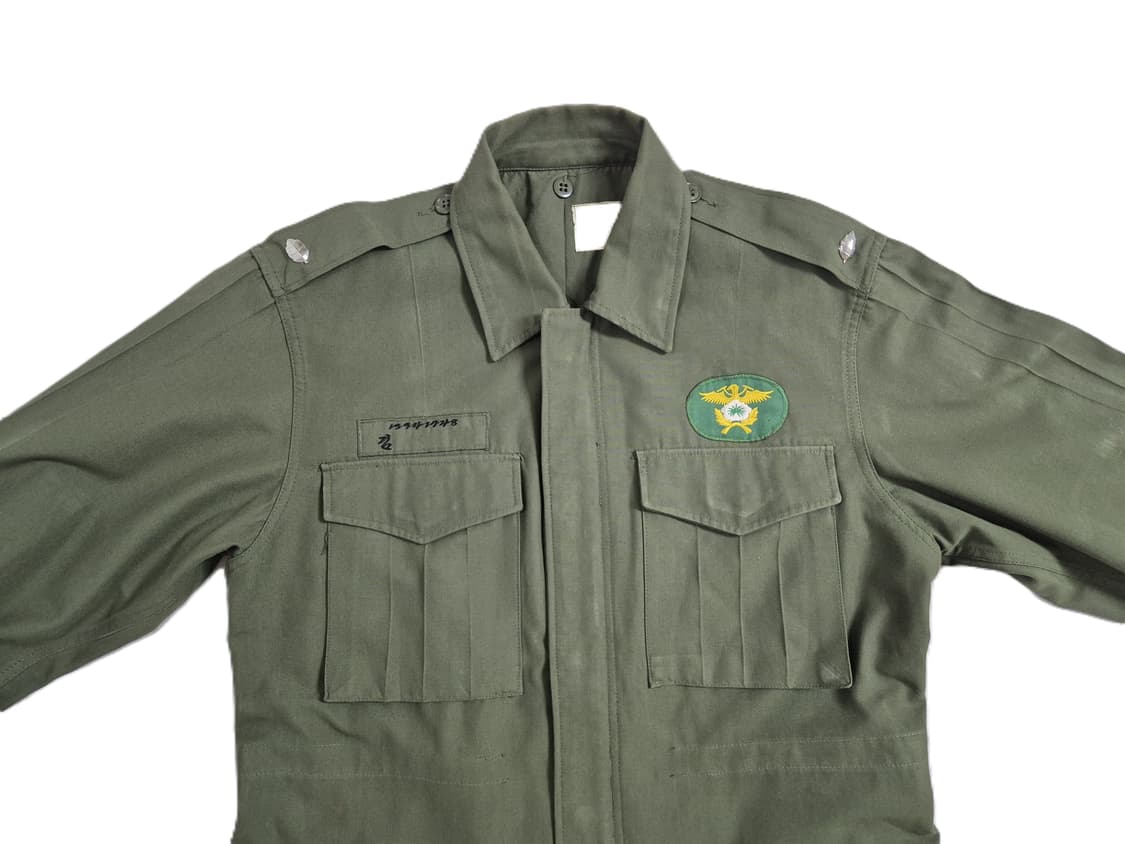 국군 전경 구형 의경 민무늬 야전상의 전투복 상의 자켓 (L) 상품이미지8