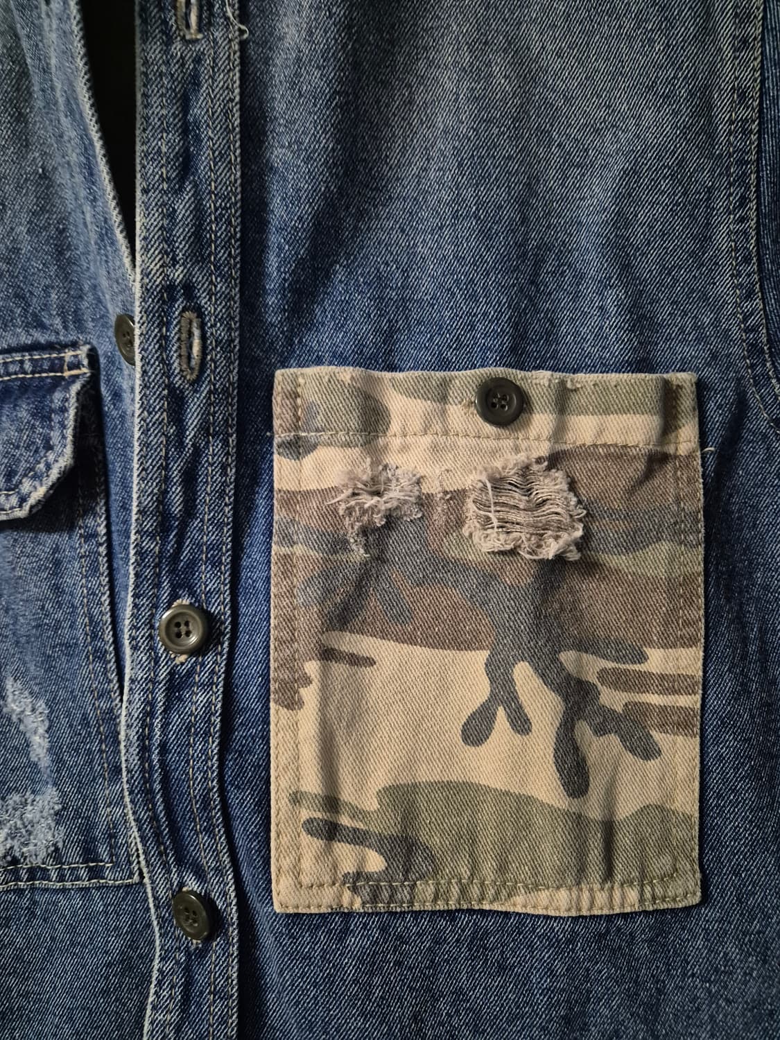 자라(ZARA) 데님 셔켓 40  상품이미지5