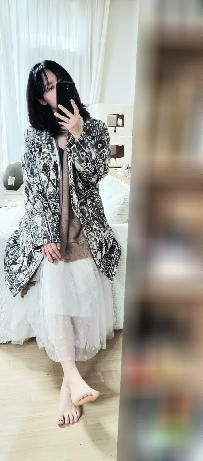 이로 IRO 트위드 오버핏 코트 롱자켓 (55-66) 상태좋음/착샷O 상품이미지1