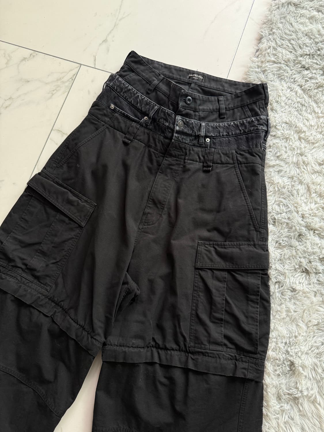 발렌시아가 트리플 레이어드 카고 팬츠 M 상품이미지3