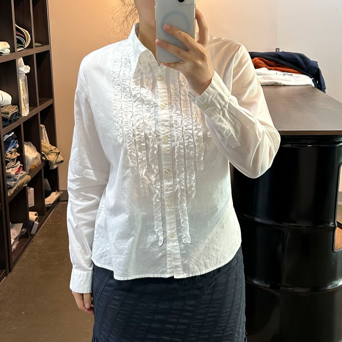 코튼 프릴디테일 셔츠 상품이미지5