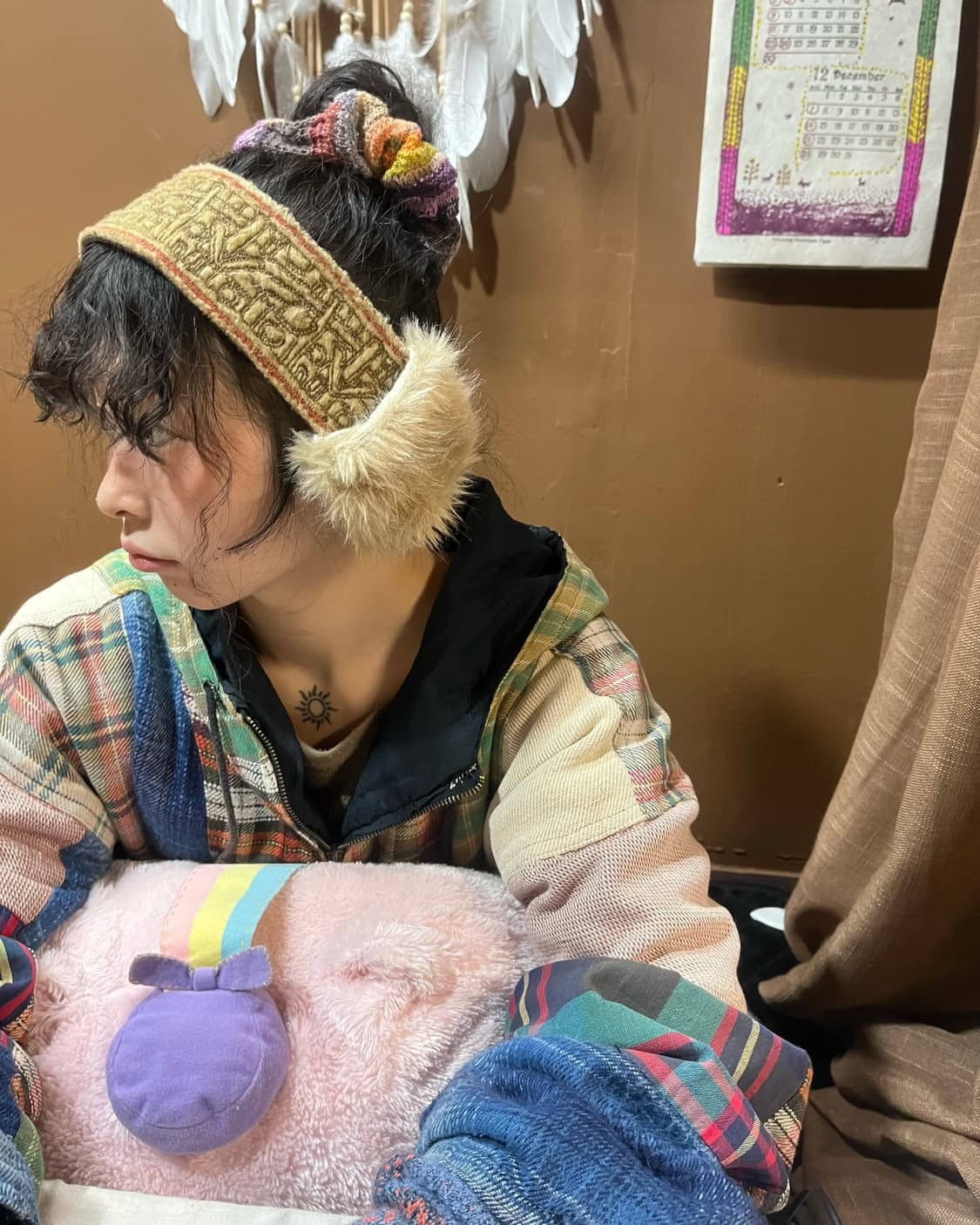 캐피탈 퍼 디테일 헤어밴드 상품이미지1