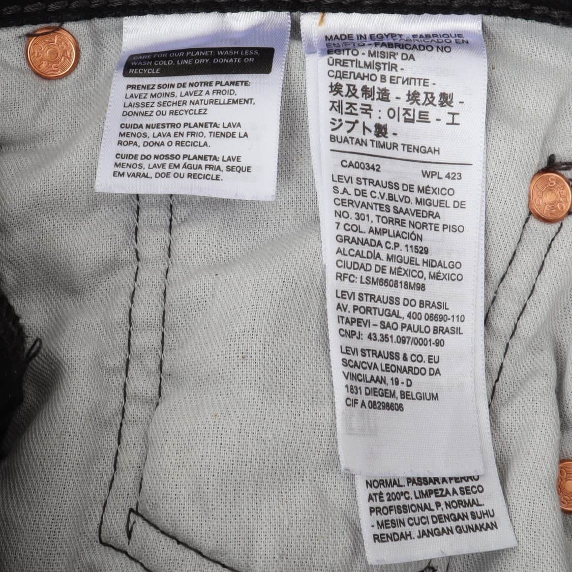 리바이스 501 오리지널핏 블랙 진 데님팬츠 상품이미지8