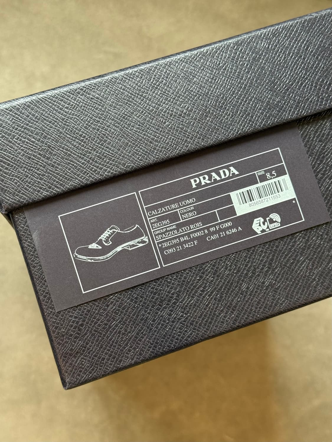 [8.5] PRADA Brushed Leather Derby Shoes 상품이미지8
