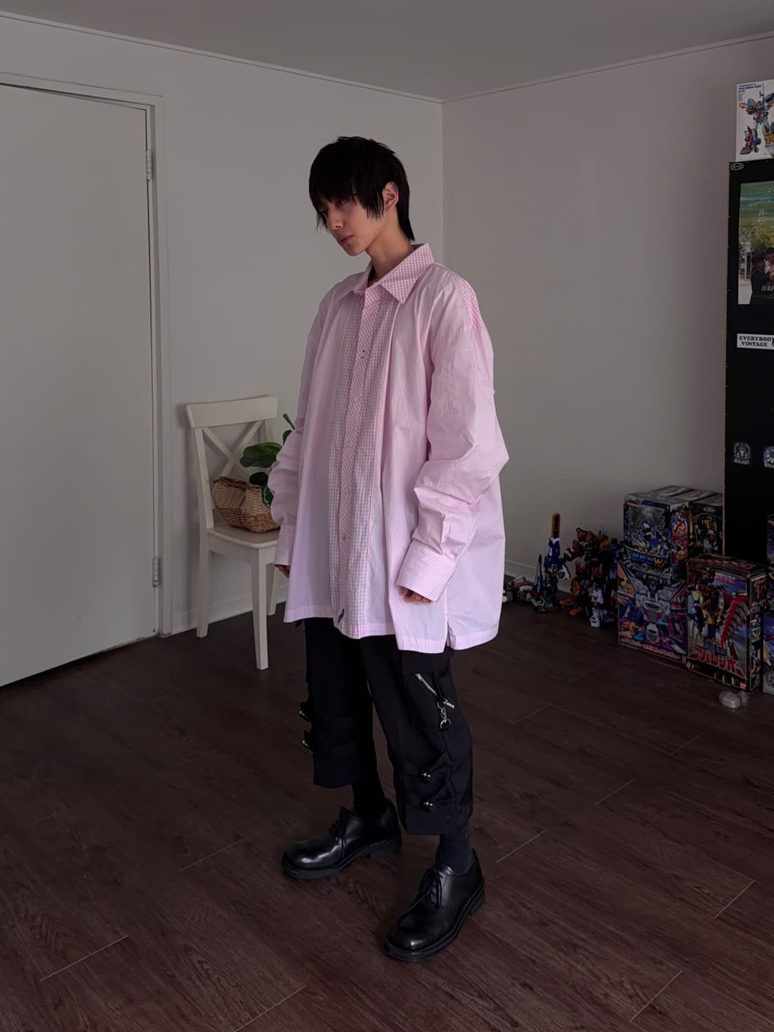 Richard Yoo 슈페리어 오버 패턴 믹스 셔츠 상품이미지1