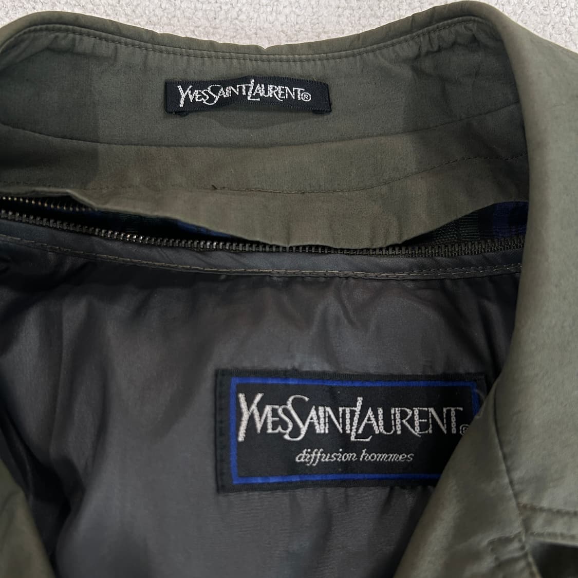 입생로랑 롱 트렌치 코트 카키 46 상품이미지2