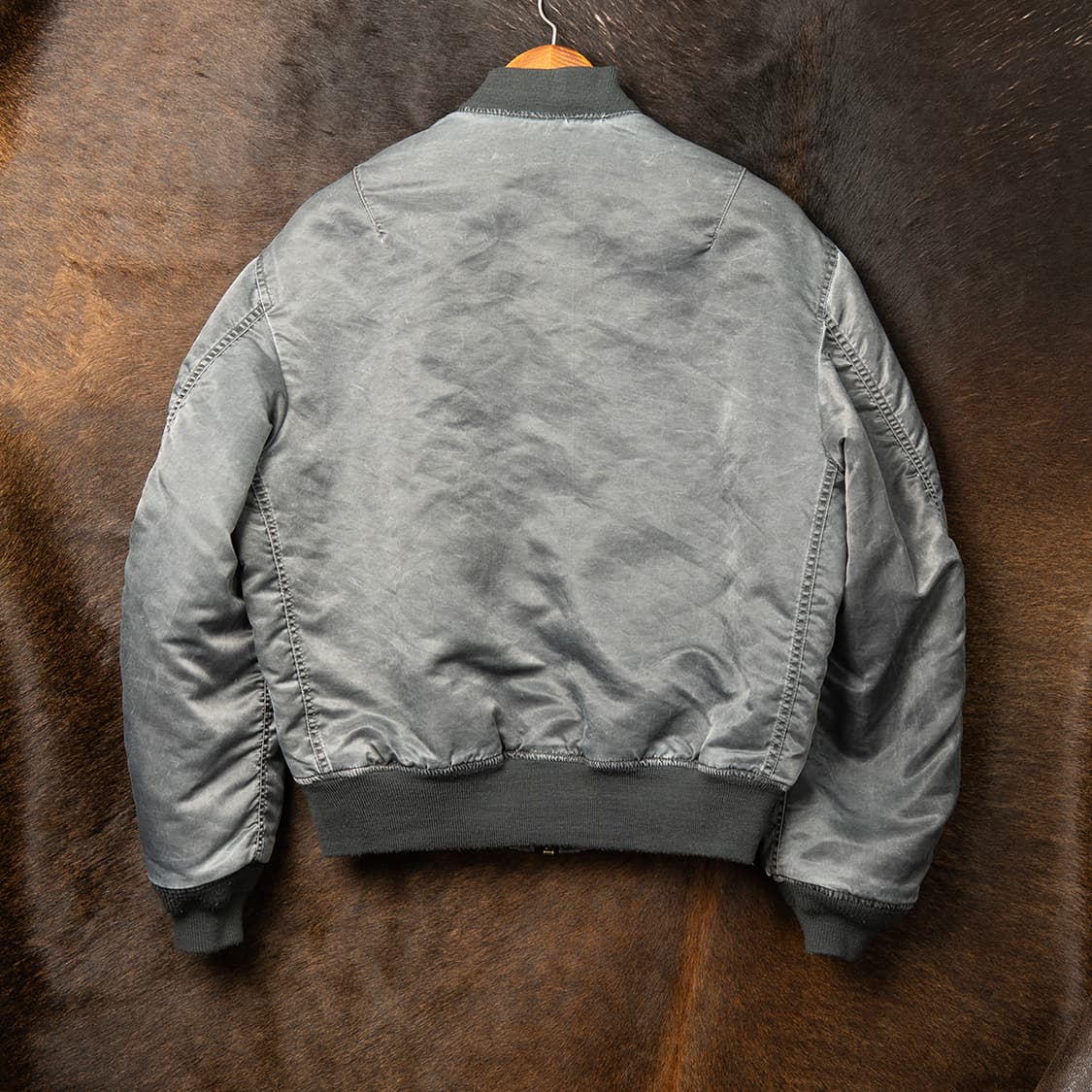 [M] 00s MACHOPE MA-1 플라이트 자켓 워시드 그레이  상품이미지2
